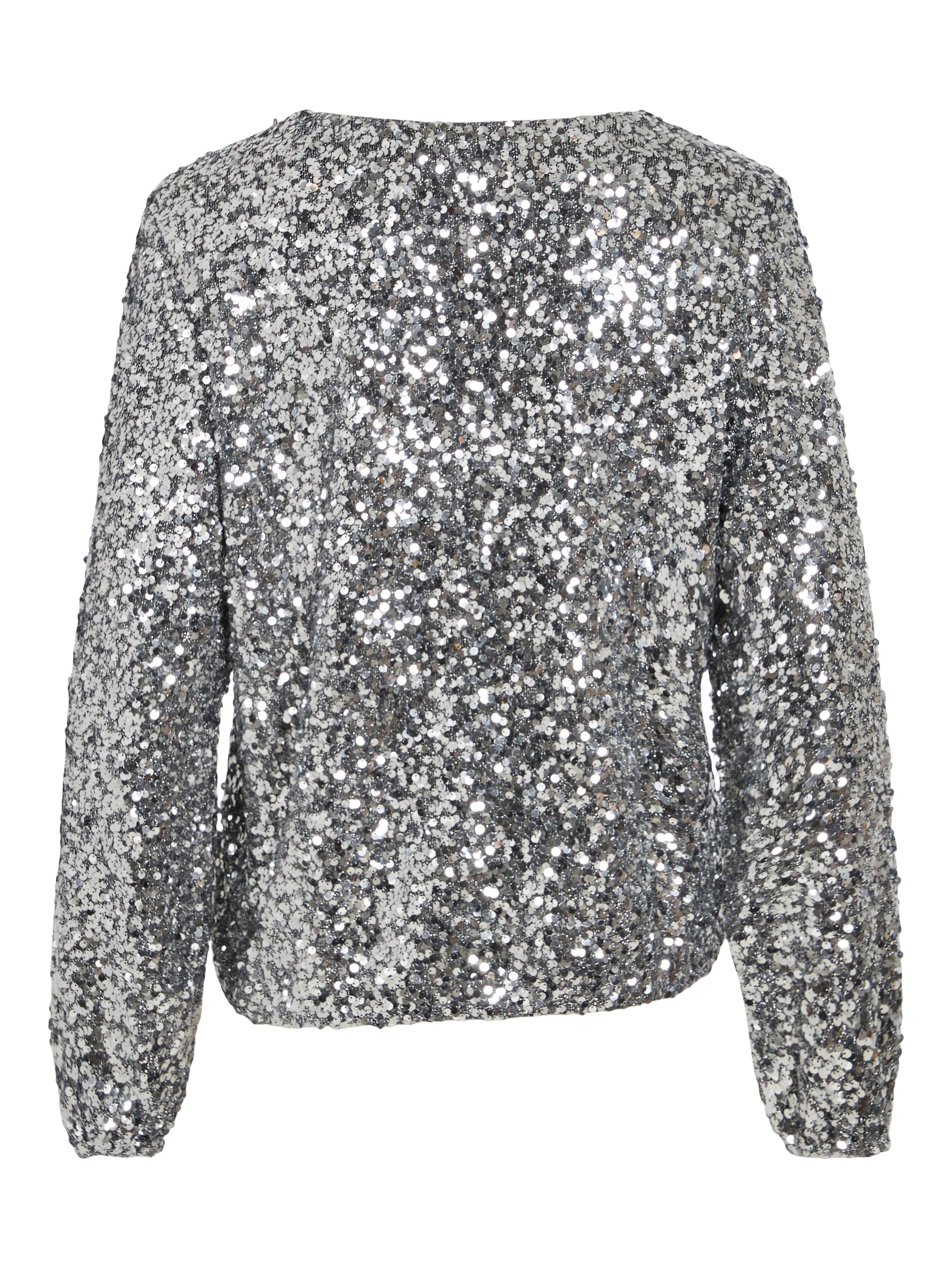 MAGGA L/S SEQUIN TOP (SILVER)