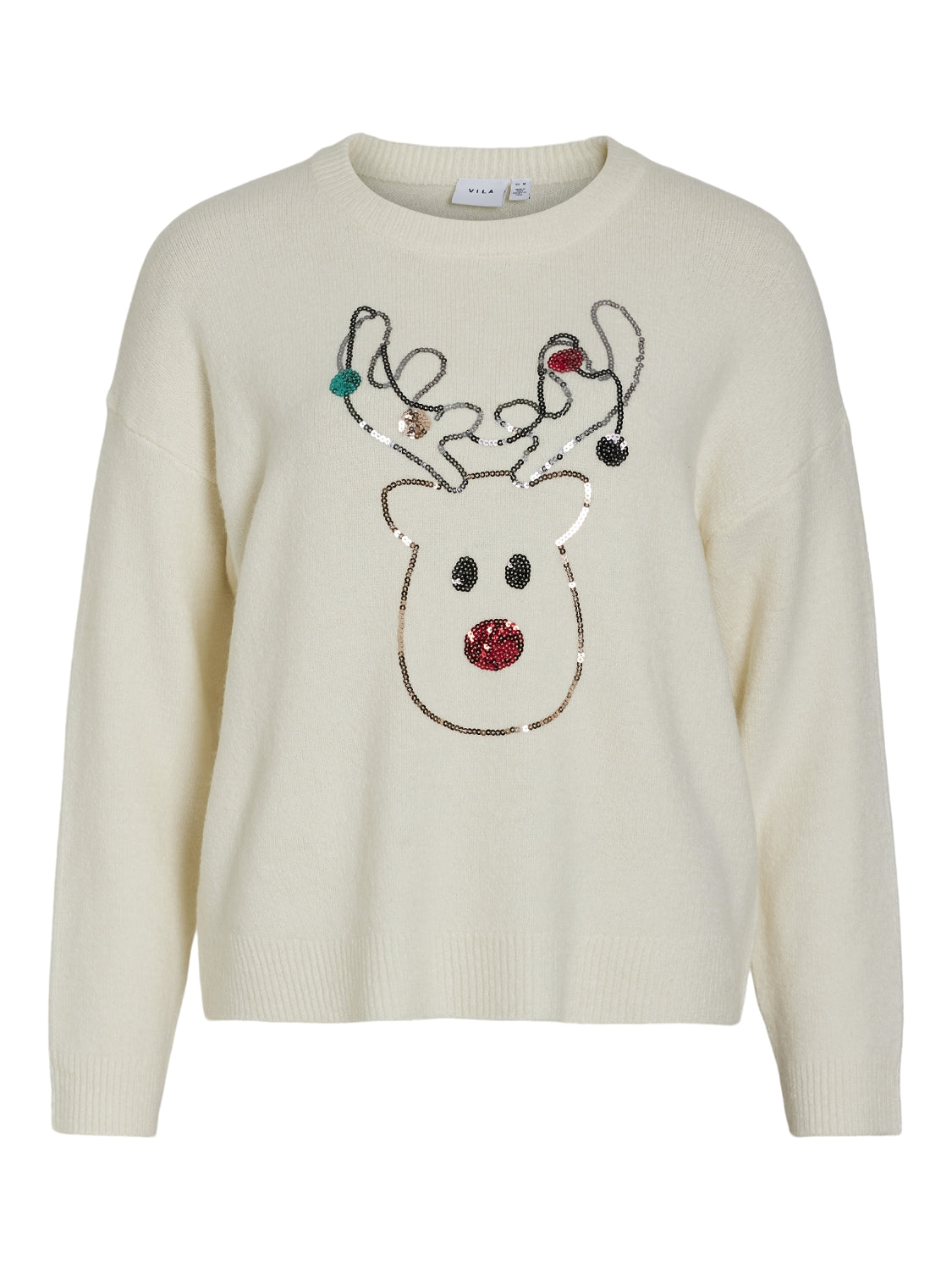 Rudolph Reindeer Jumper (Snow White Sequin)