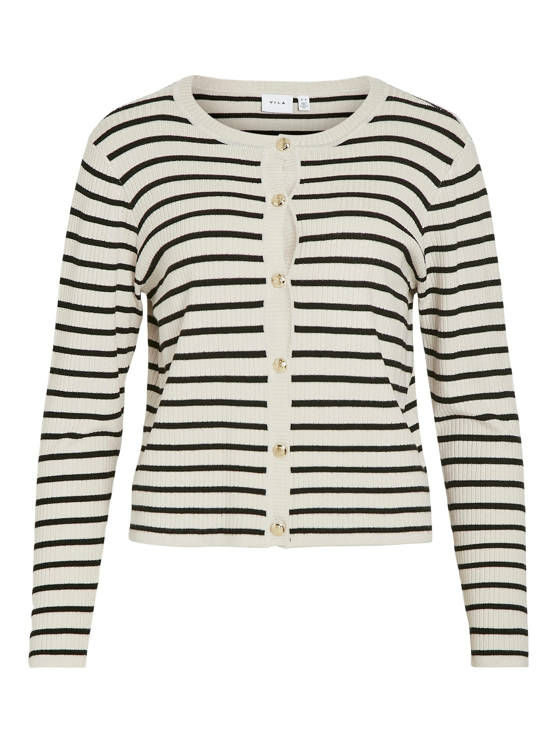 Zicha Striped Knit Cardigan (Birch/Black)