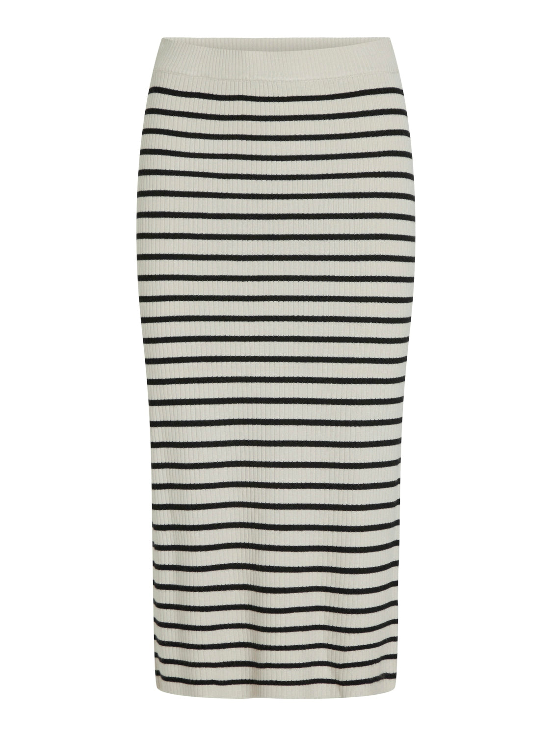 Zara Striped Midi Knit Skirt (Birch/Black)