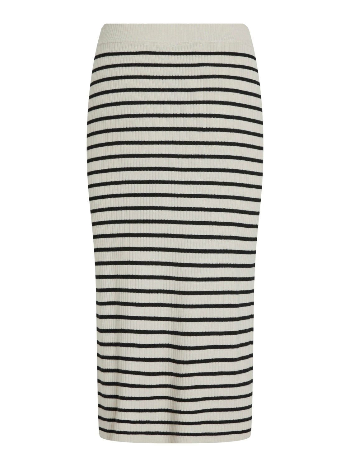 Zara Striped Midi Knit Skirt (Birch/Black)