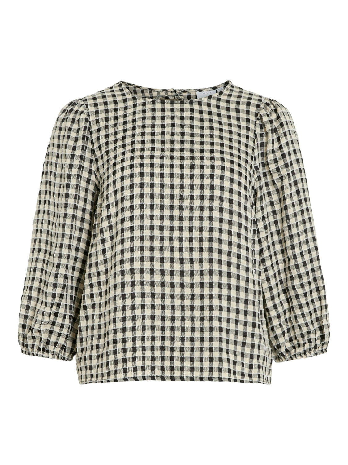 Vicki Bow Detail Top (Birch/Black Check)