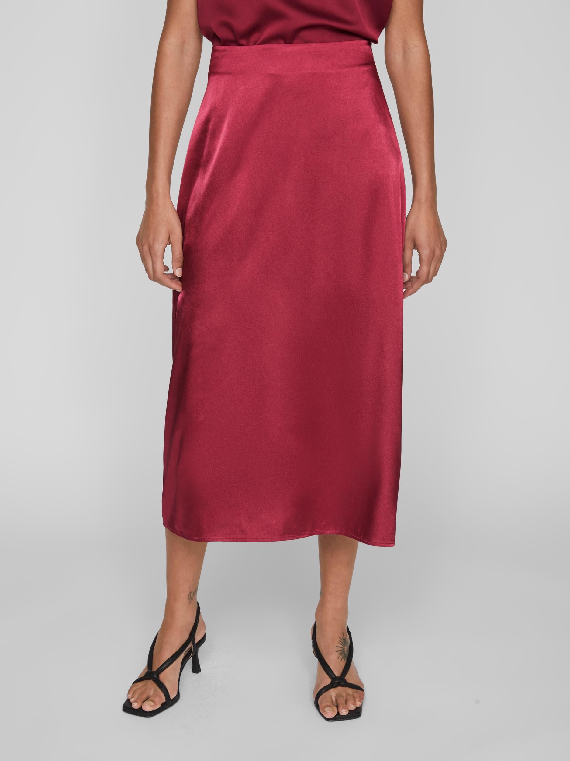 HIMA HIGH WAISTED SKIRT (BEET RED)