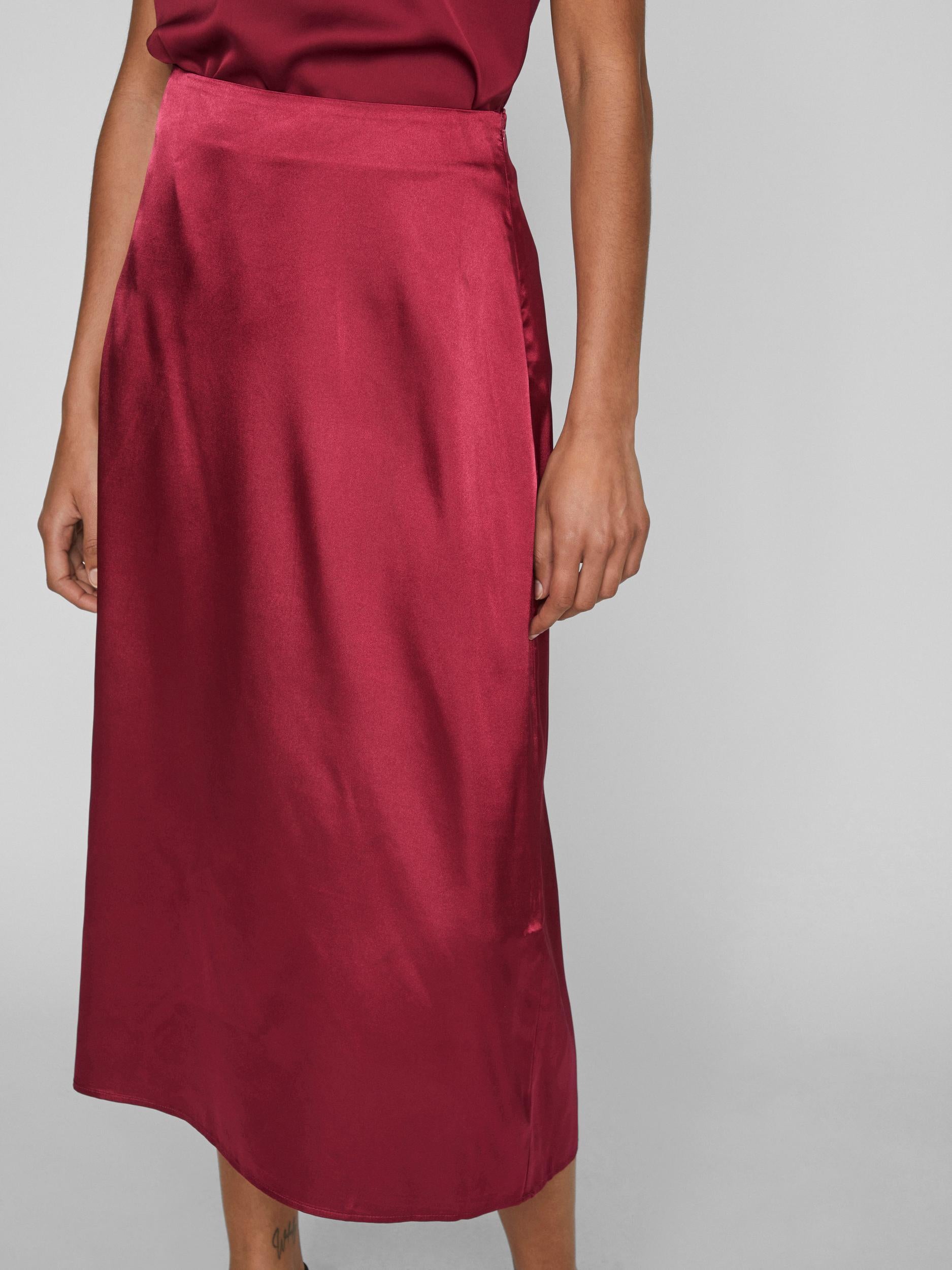 HIMA HIGH WAISTED SKIRT (BEET RED)