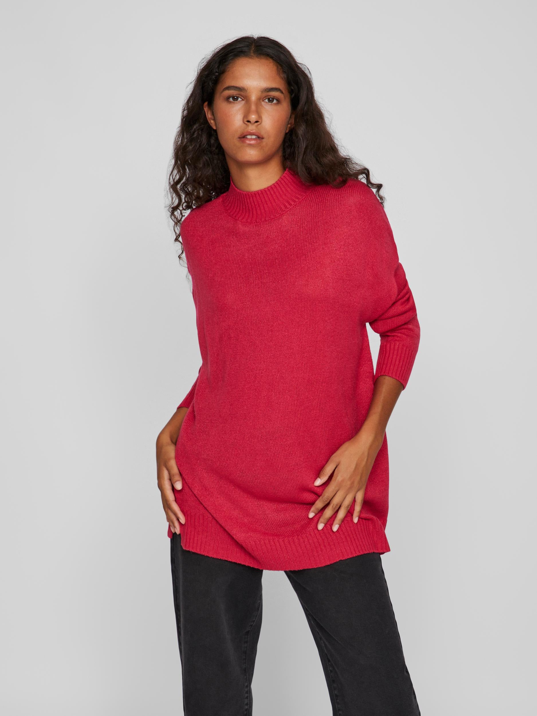 Women's red hot sale oversized jumper