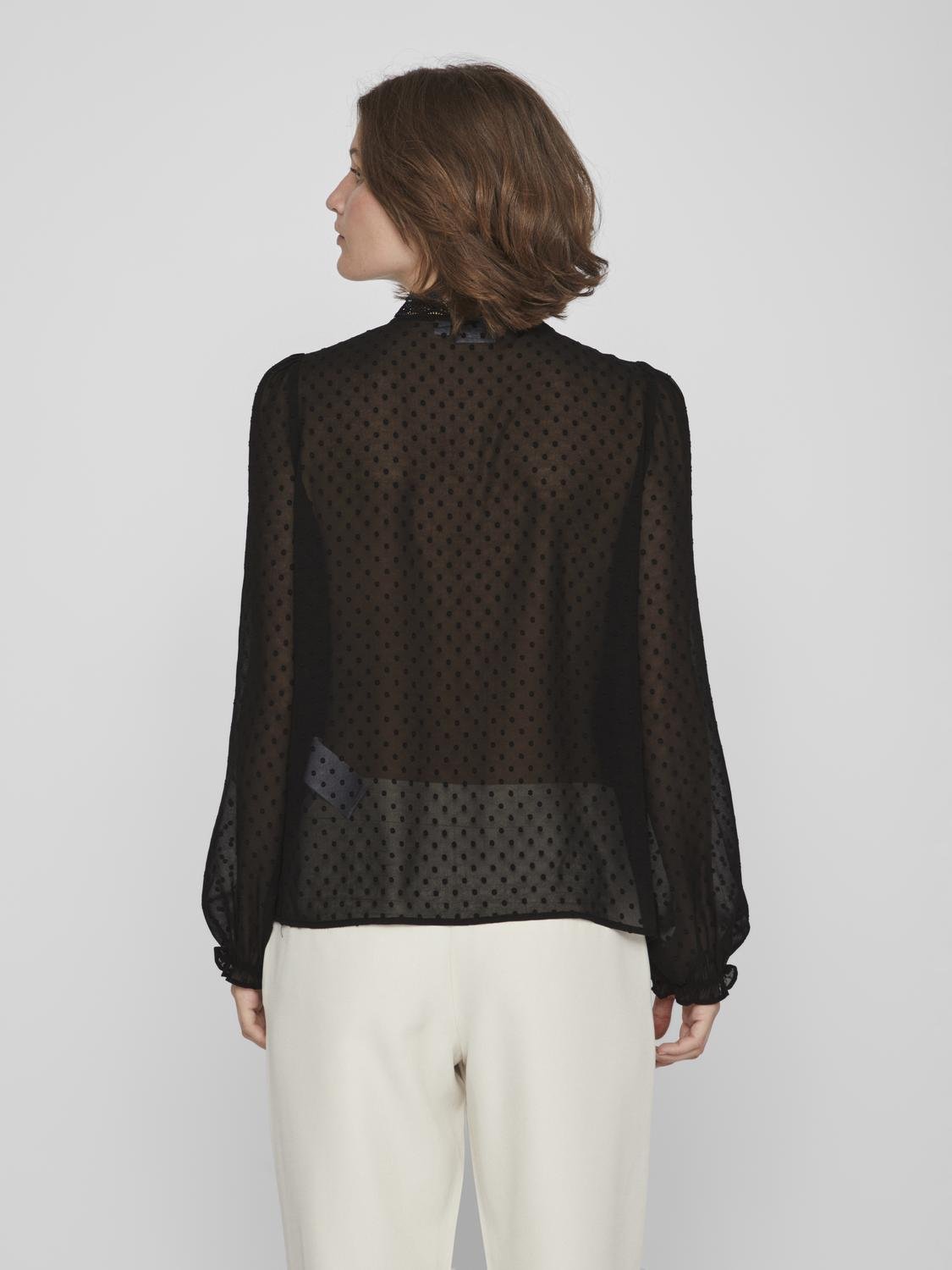 Dobba V-Neck Lace Top (Black)