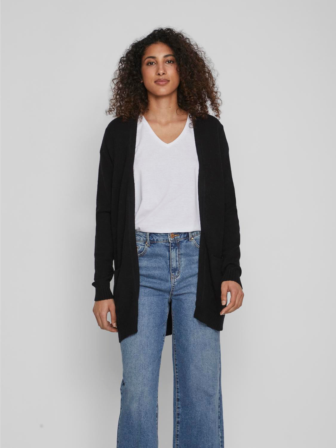 Ashley Open Knit Cardigan (Black)