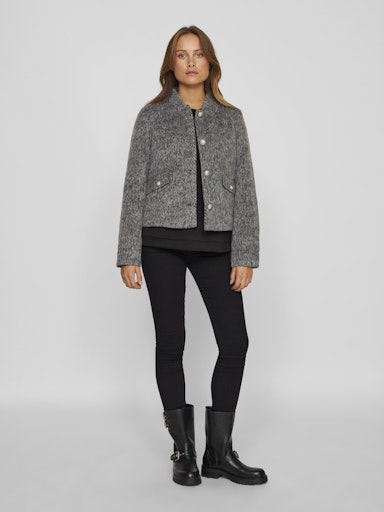 Hilda Short Jacket (Medium Grey/Melange)