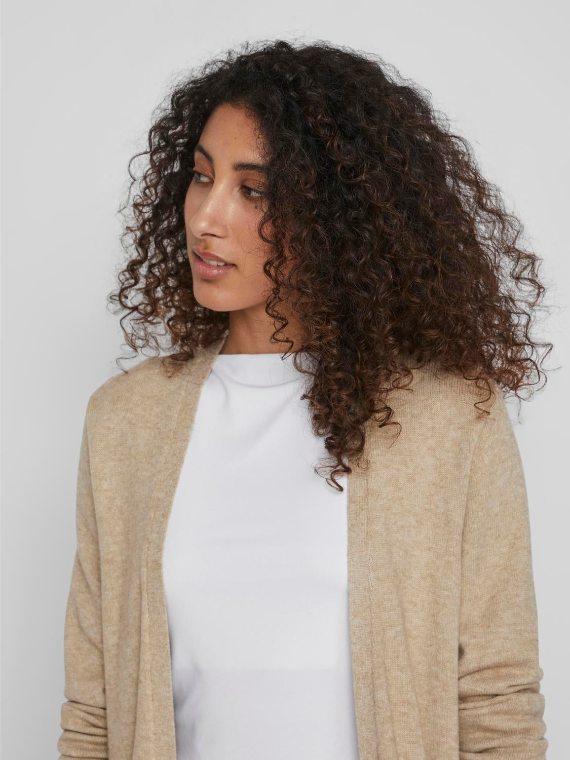 Sian Longline Cardigan (Natural Melgane)