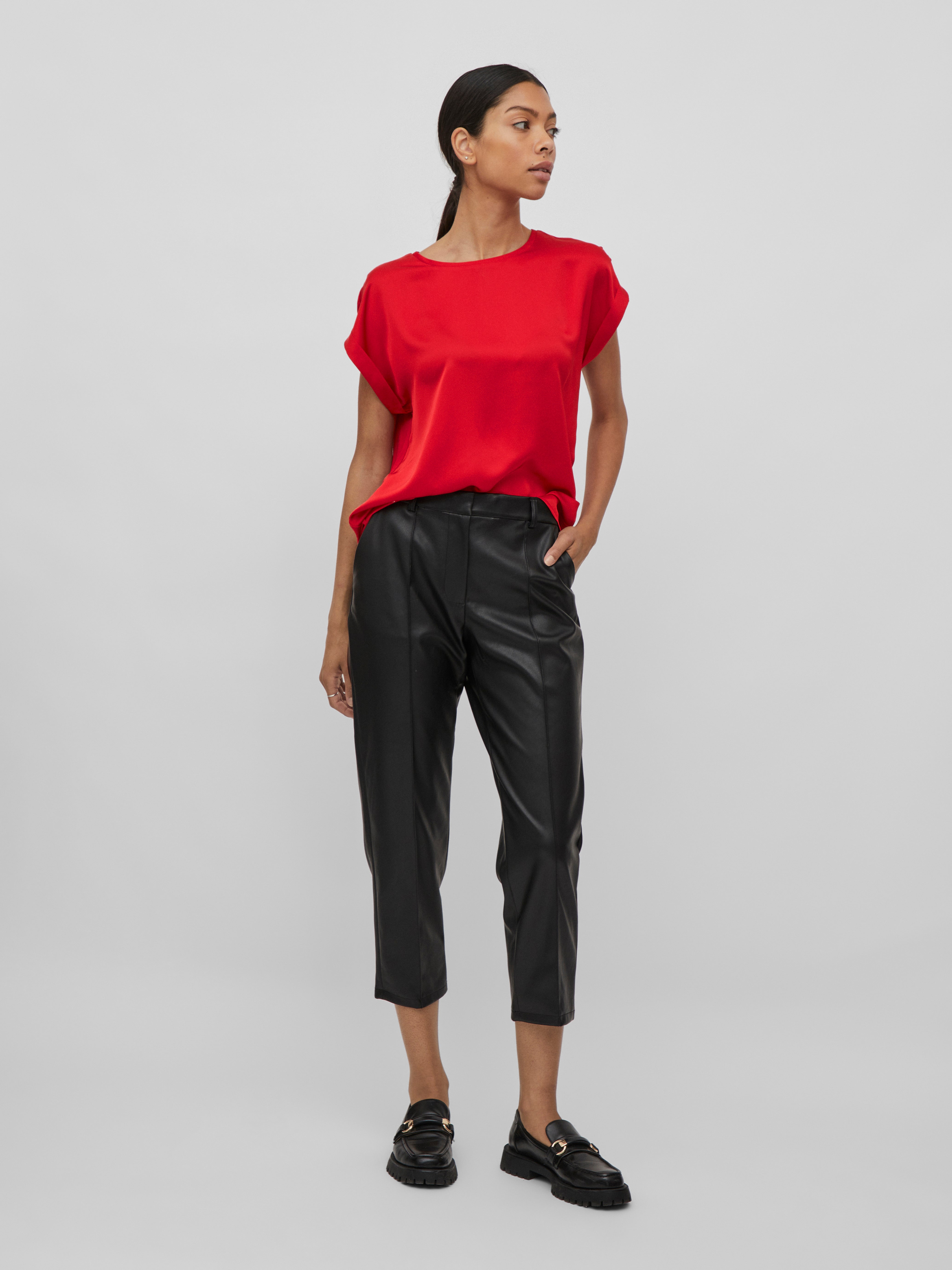 Elle Satin Top (Barbados Cherry)