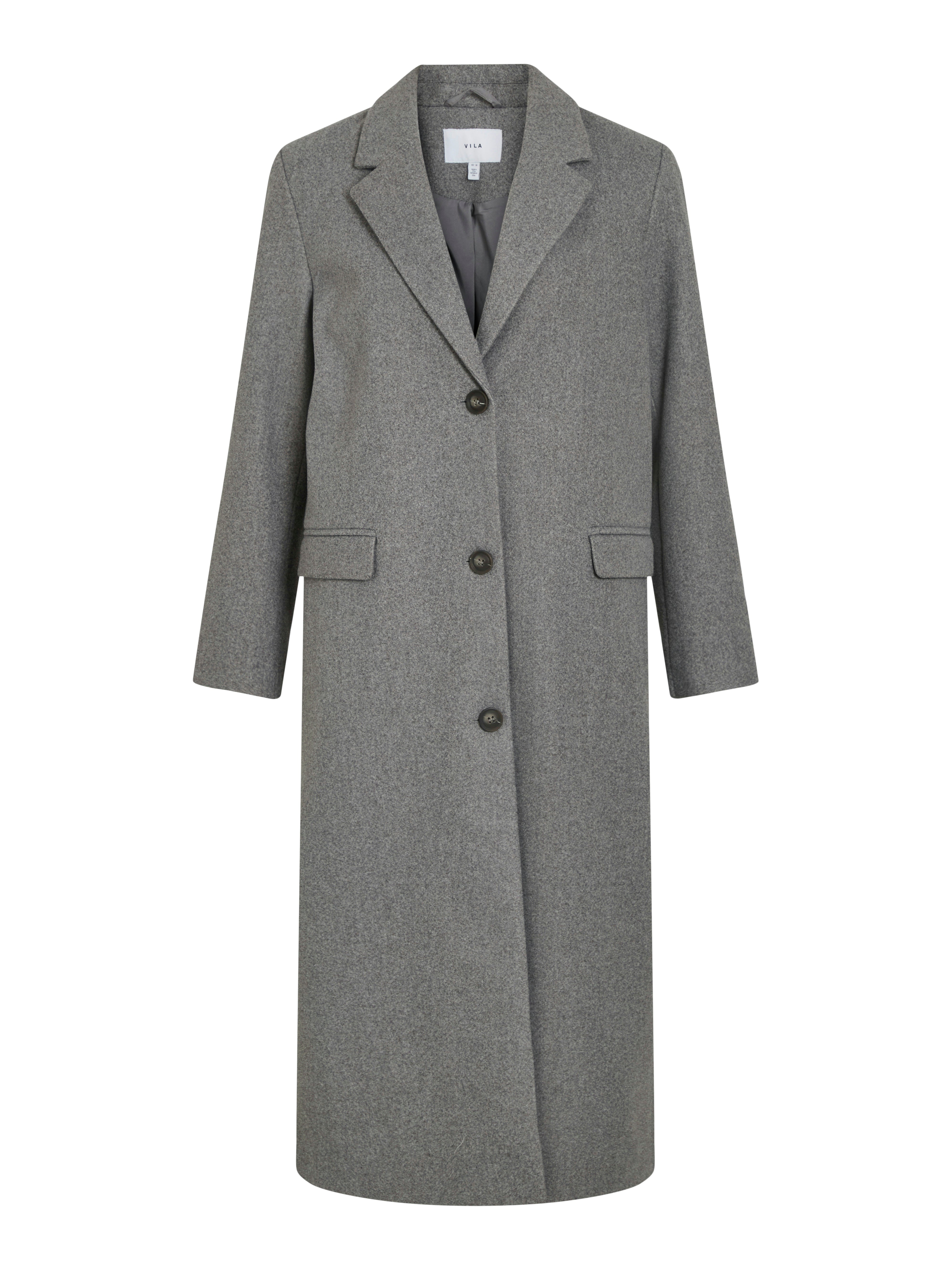 Solo Long Coat (Medium Grey/Melange)