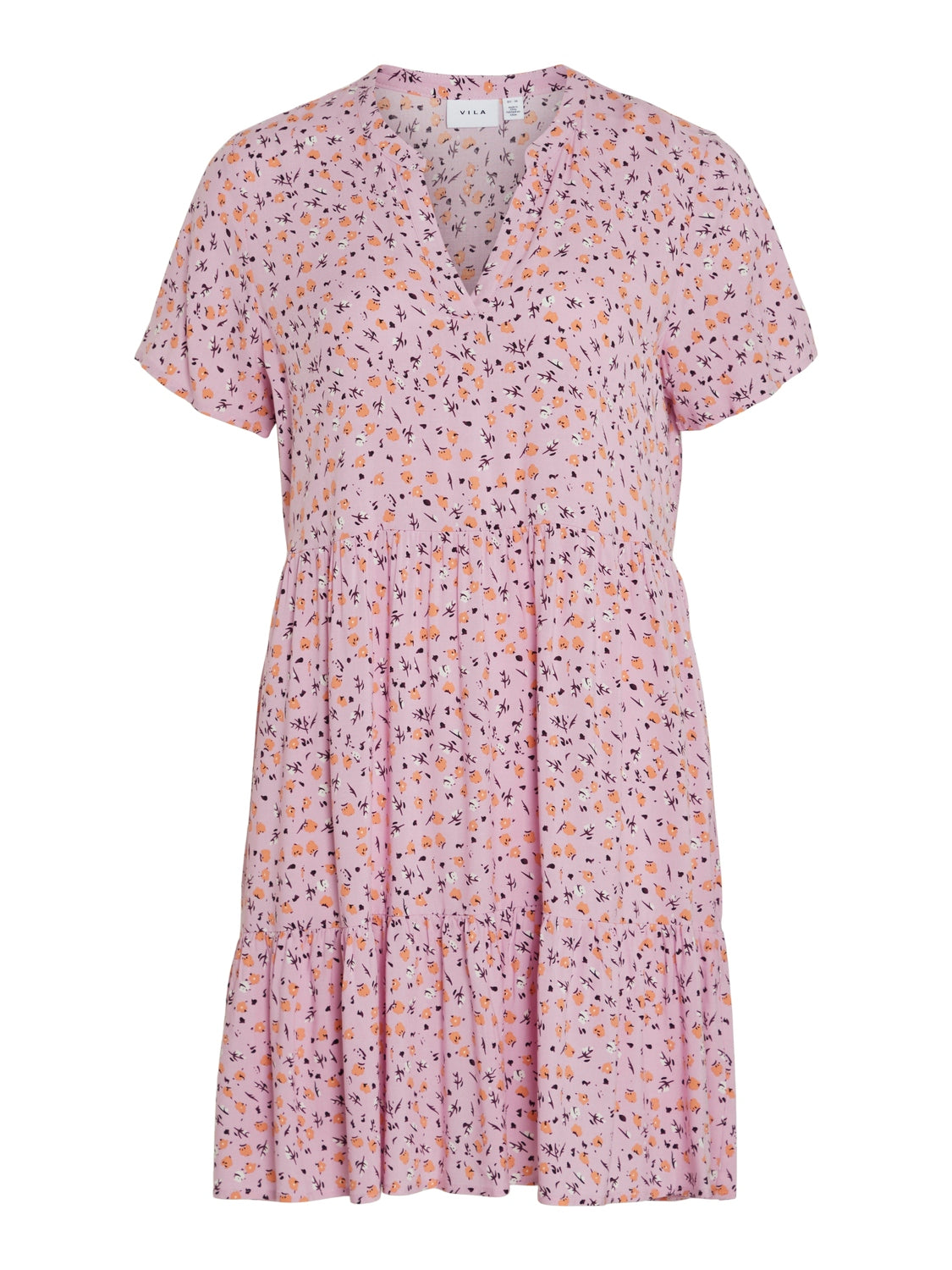 PAYA V NECK DRESS (PASTEL LAVENDER)