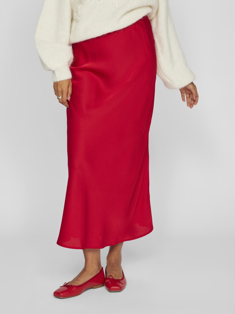 Vielette High Waisted Maxi Skirt (Barbados Cherry)