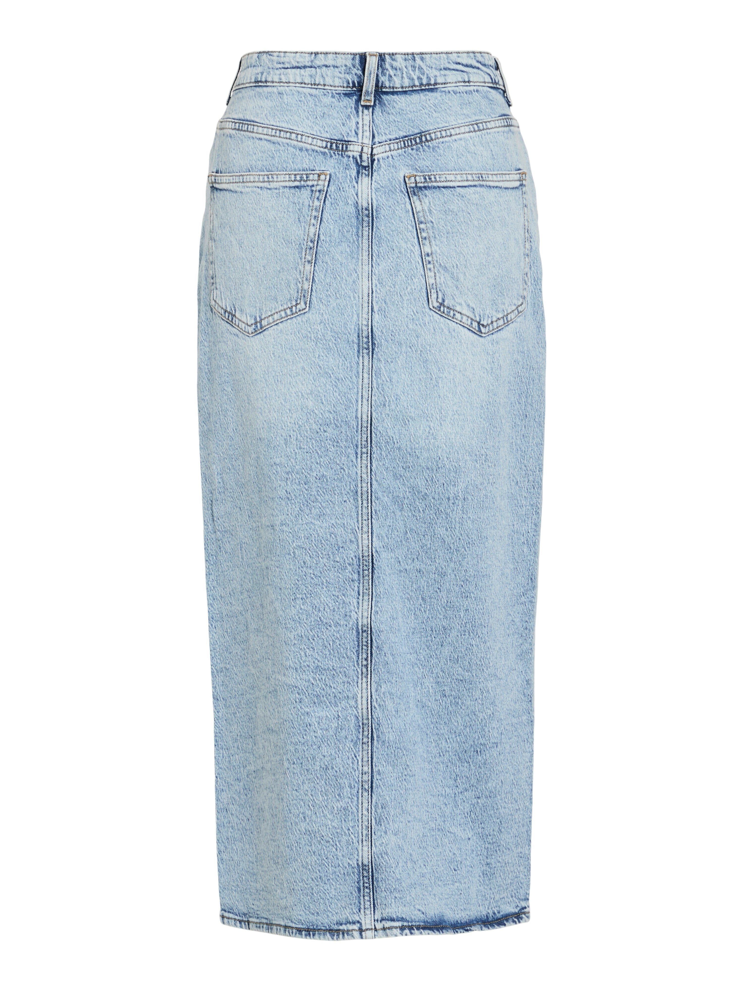 Julia Midi Denim Skirt (Light Blue)