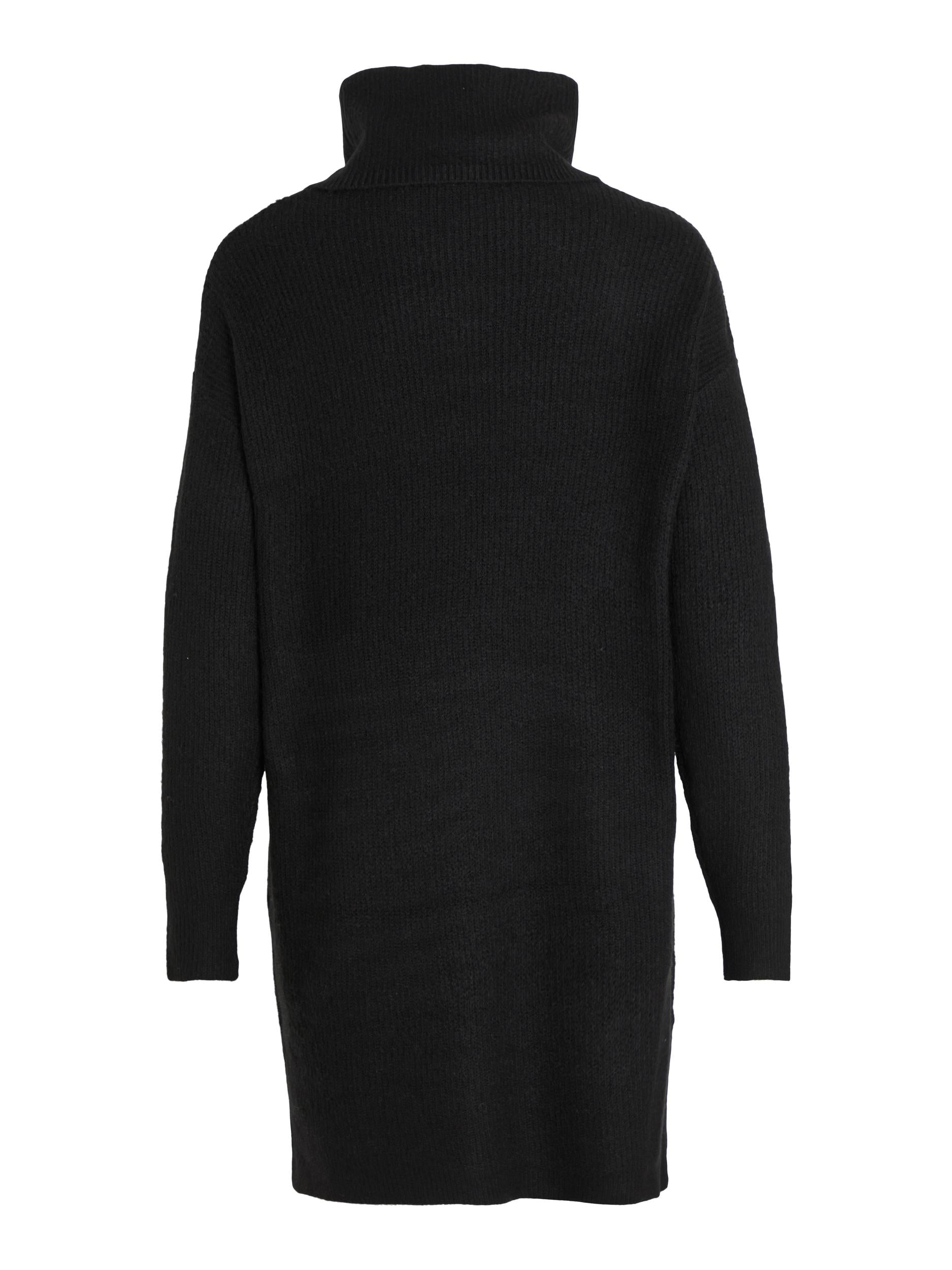 CILLA ROLL NECK KNIT TUNIC (BLACK)