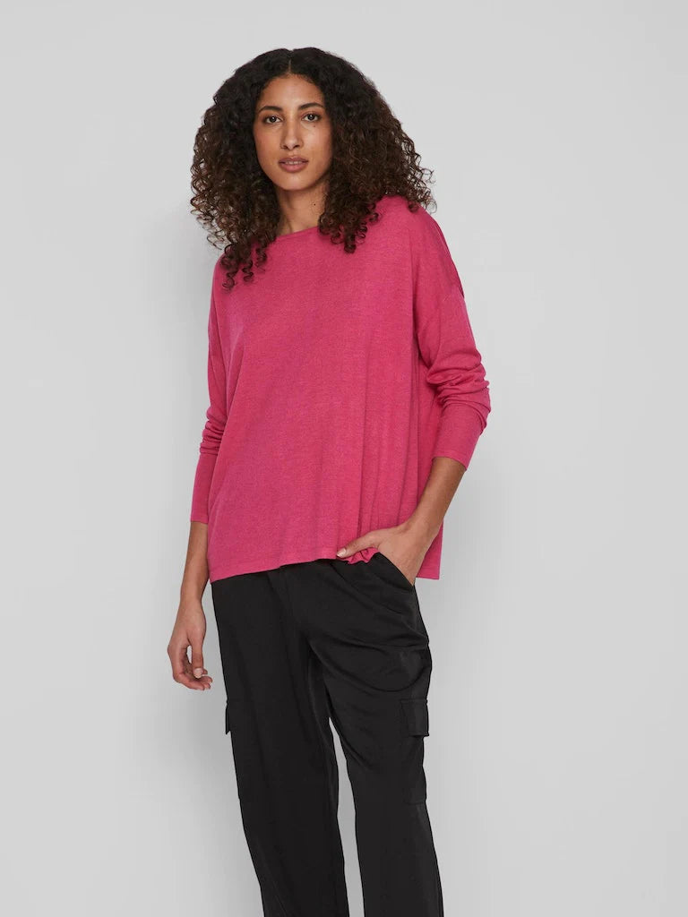 VERA KNIT TOP (PINK YARROW)