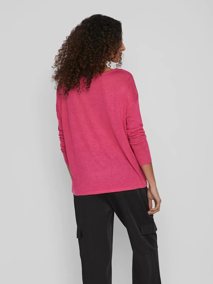 VERA KNIT TOP (PINK YARROW)