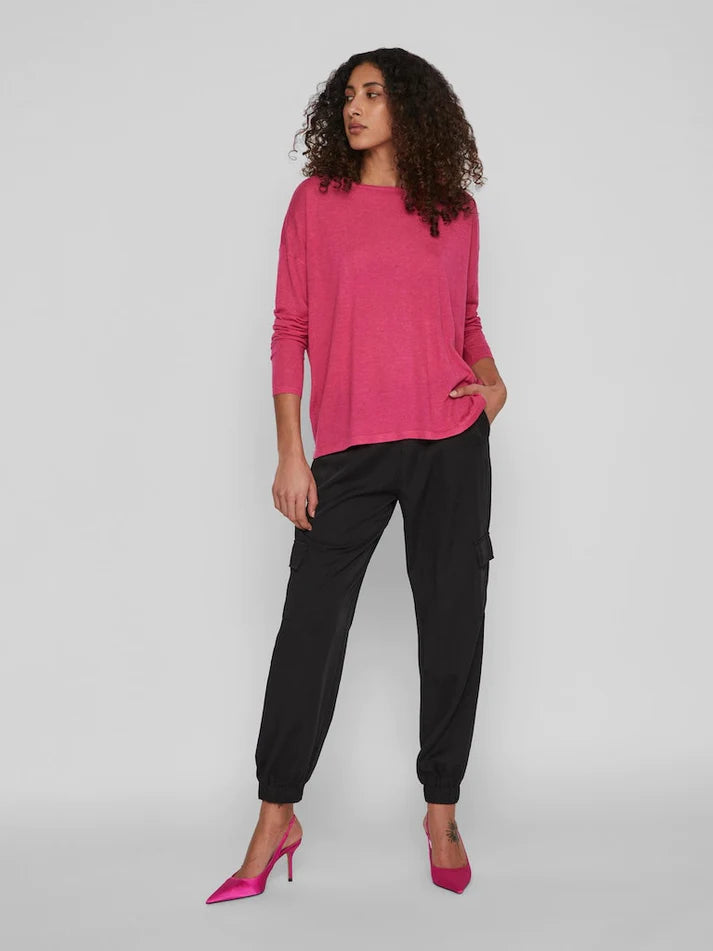 VERA KNIT TOP (PINK YARROW)