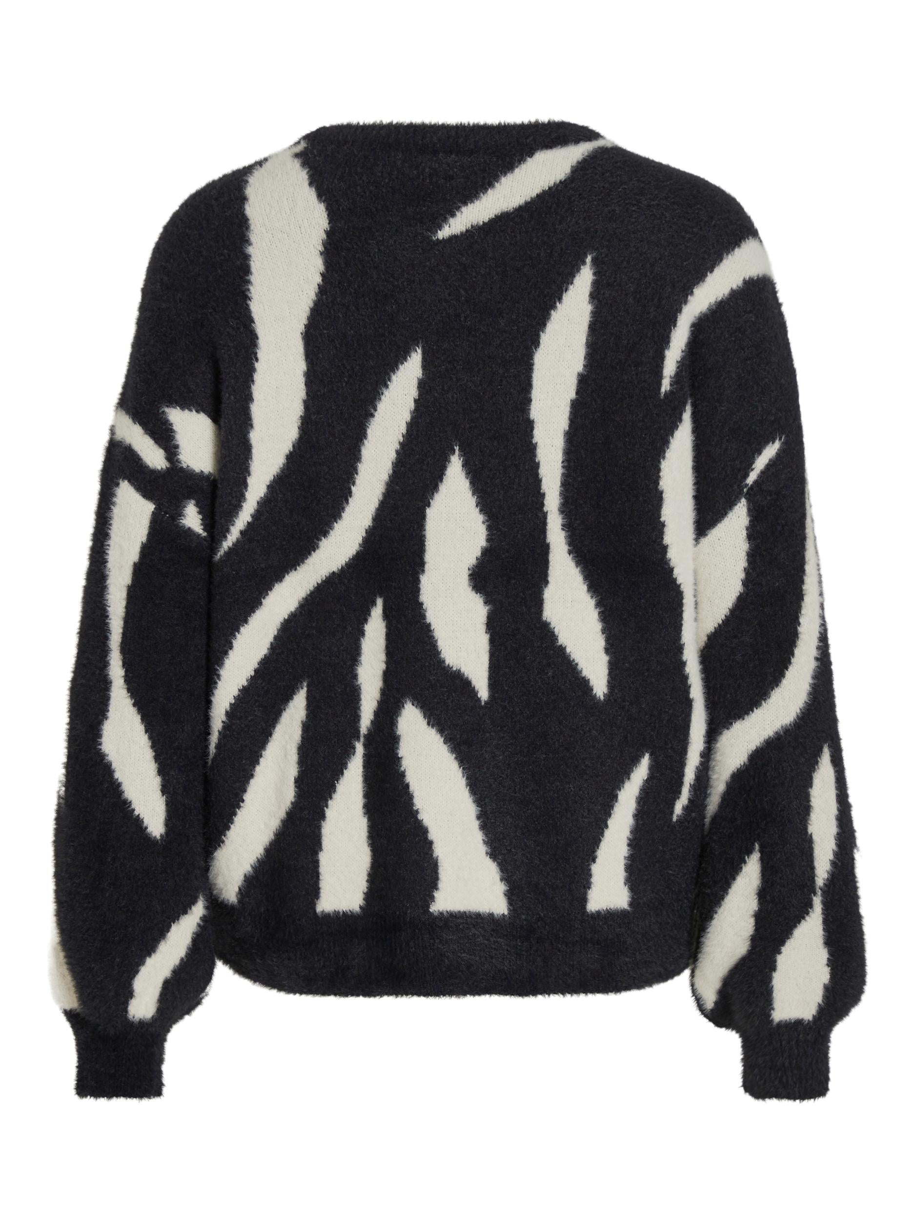 JULI JACQUARD JUMPER (BLACK/WHITE)