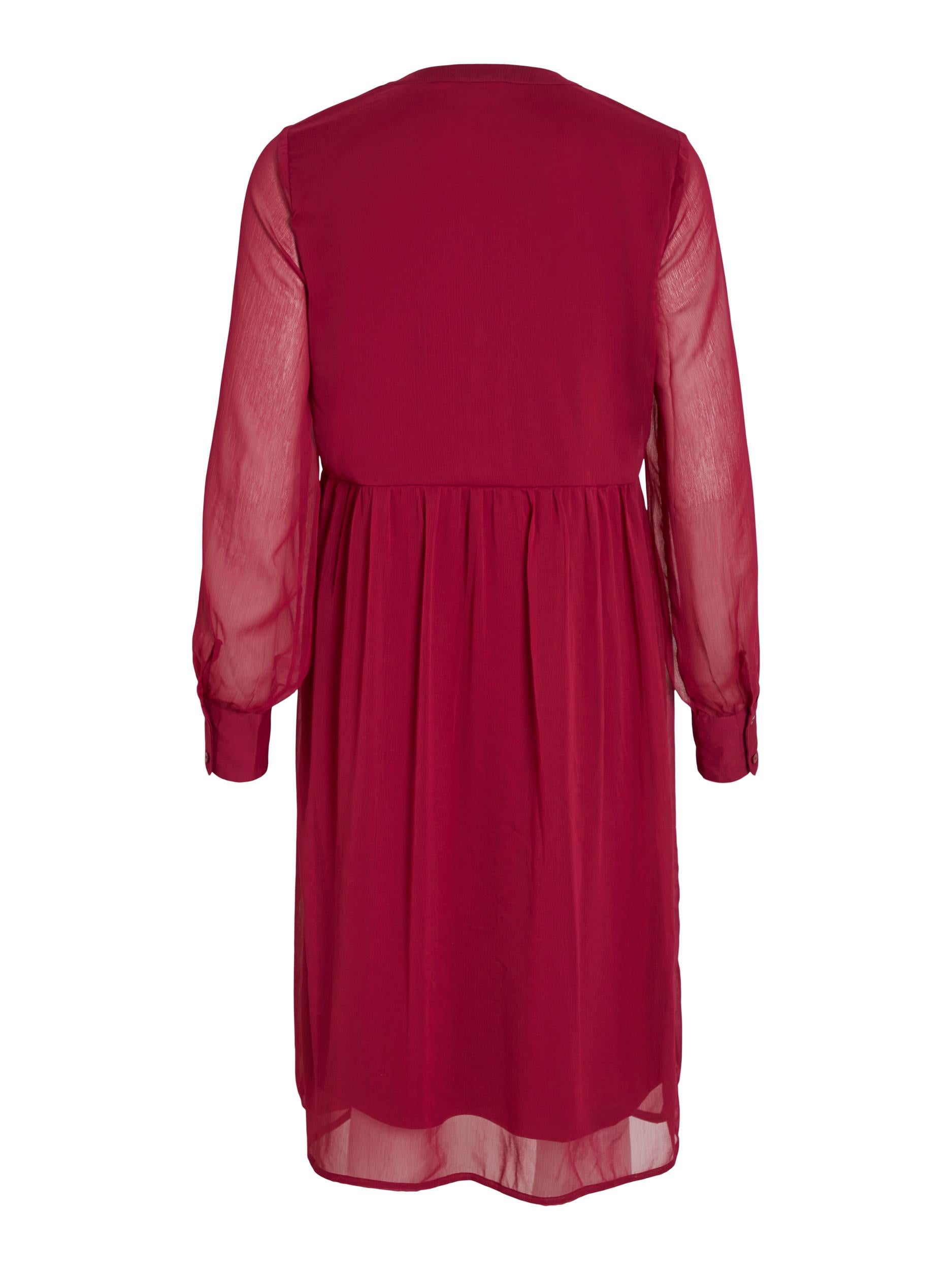 LIA MIDI DRESS (BEET RED)