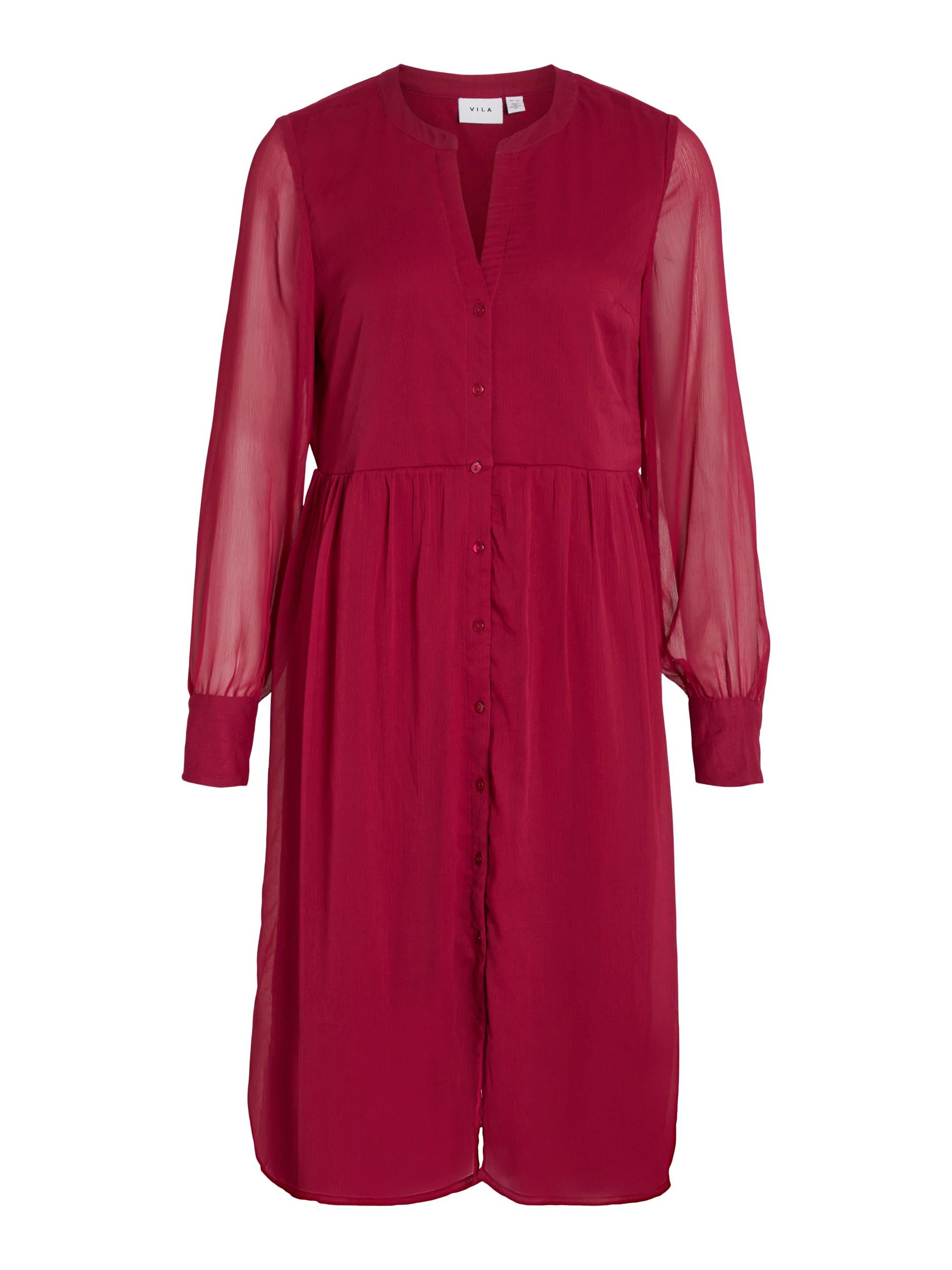 LIA MIDI DRESS (BEET RED)