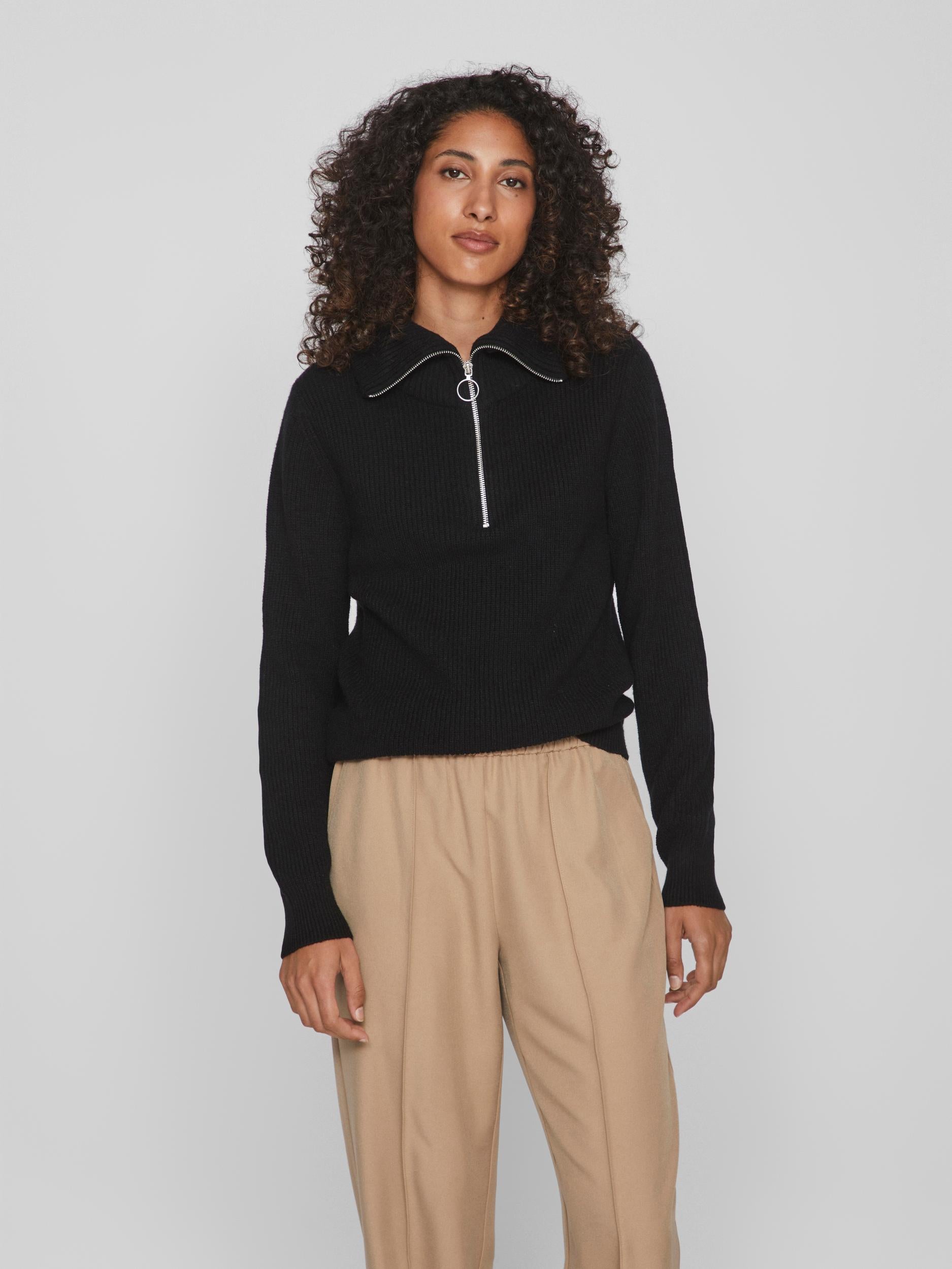 VERONICA ZIP JUMPER (BLACK)