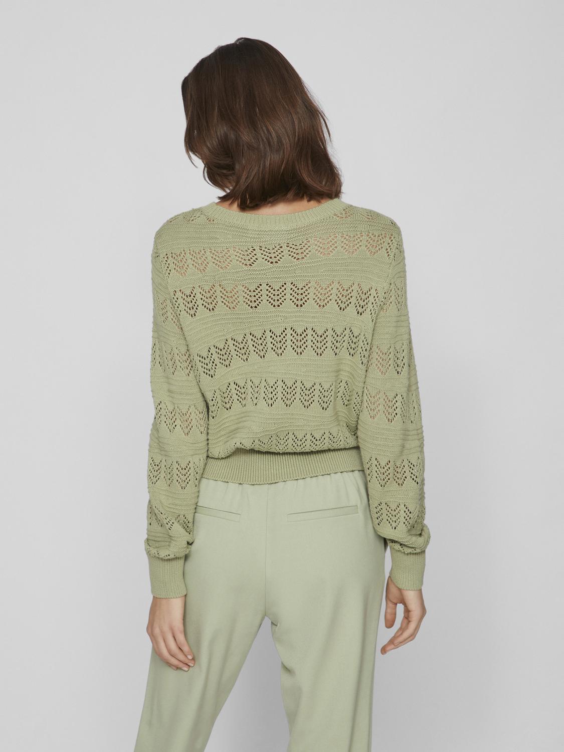 Cathy Pointelle Knit Top (Swamp)