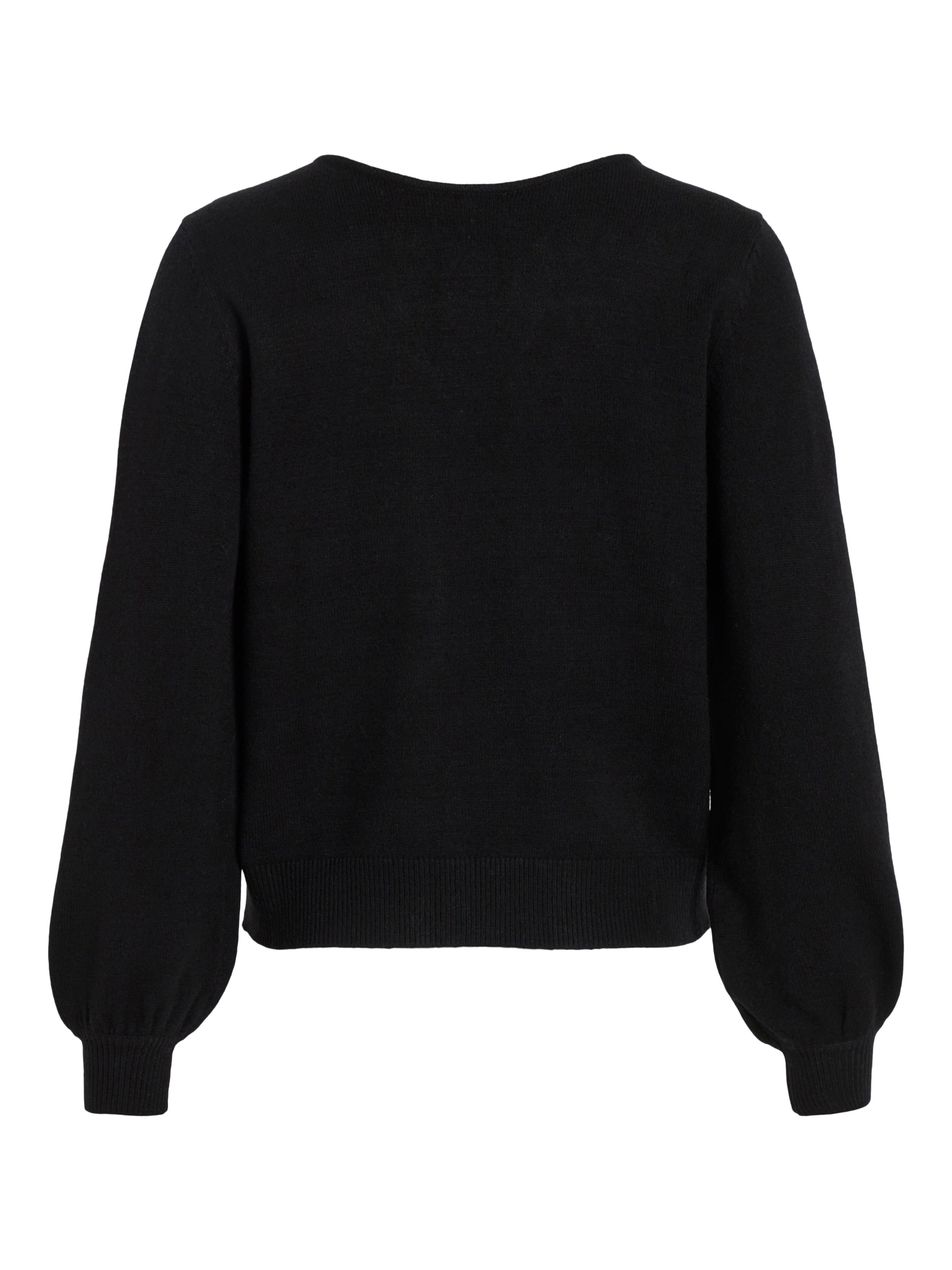 Victoria Reversible V-Neck Jumper (Black)