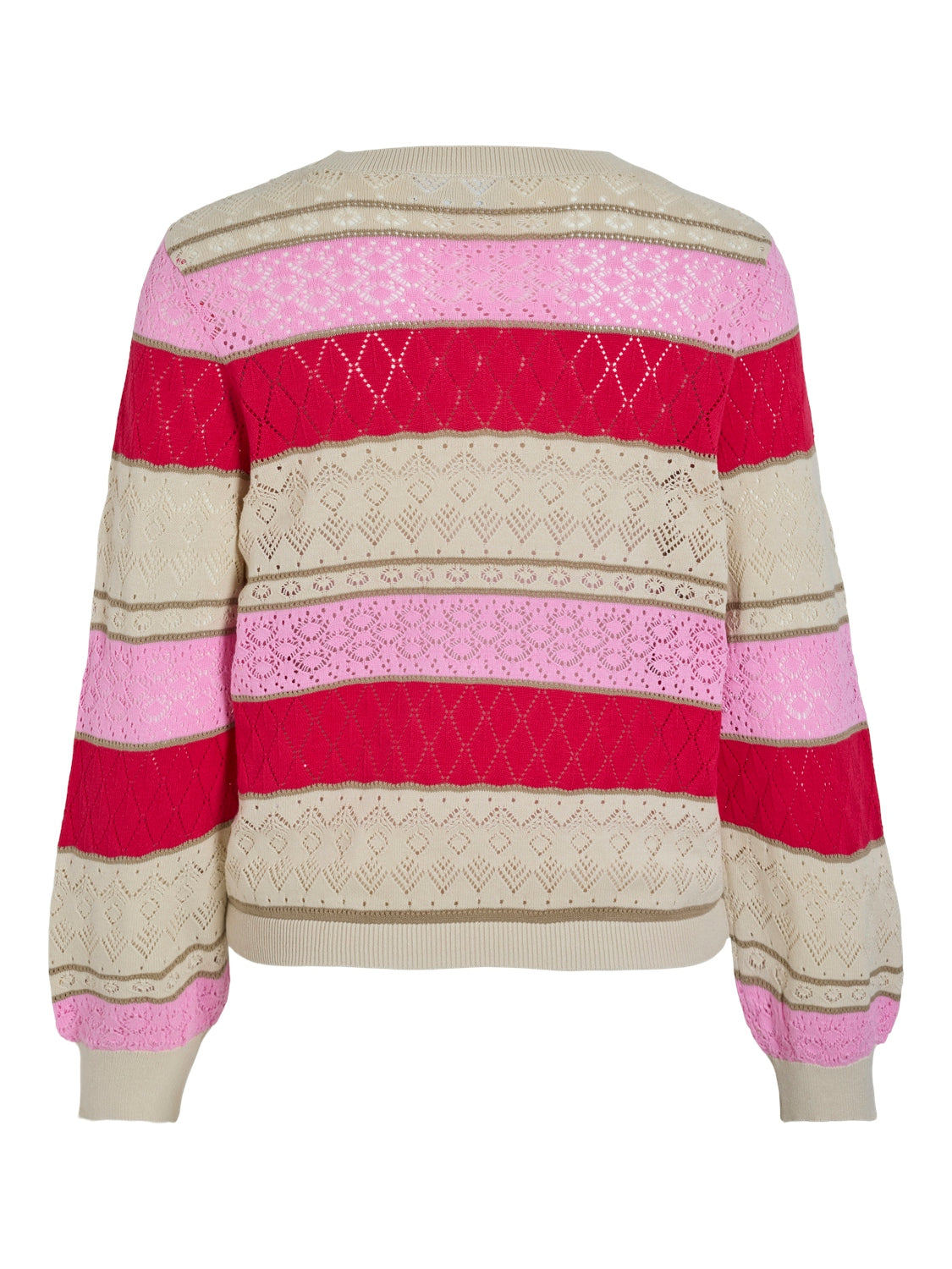 Katina Pointelle Knit Jumper (Magenta Bonbon)