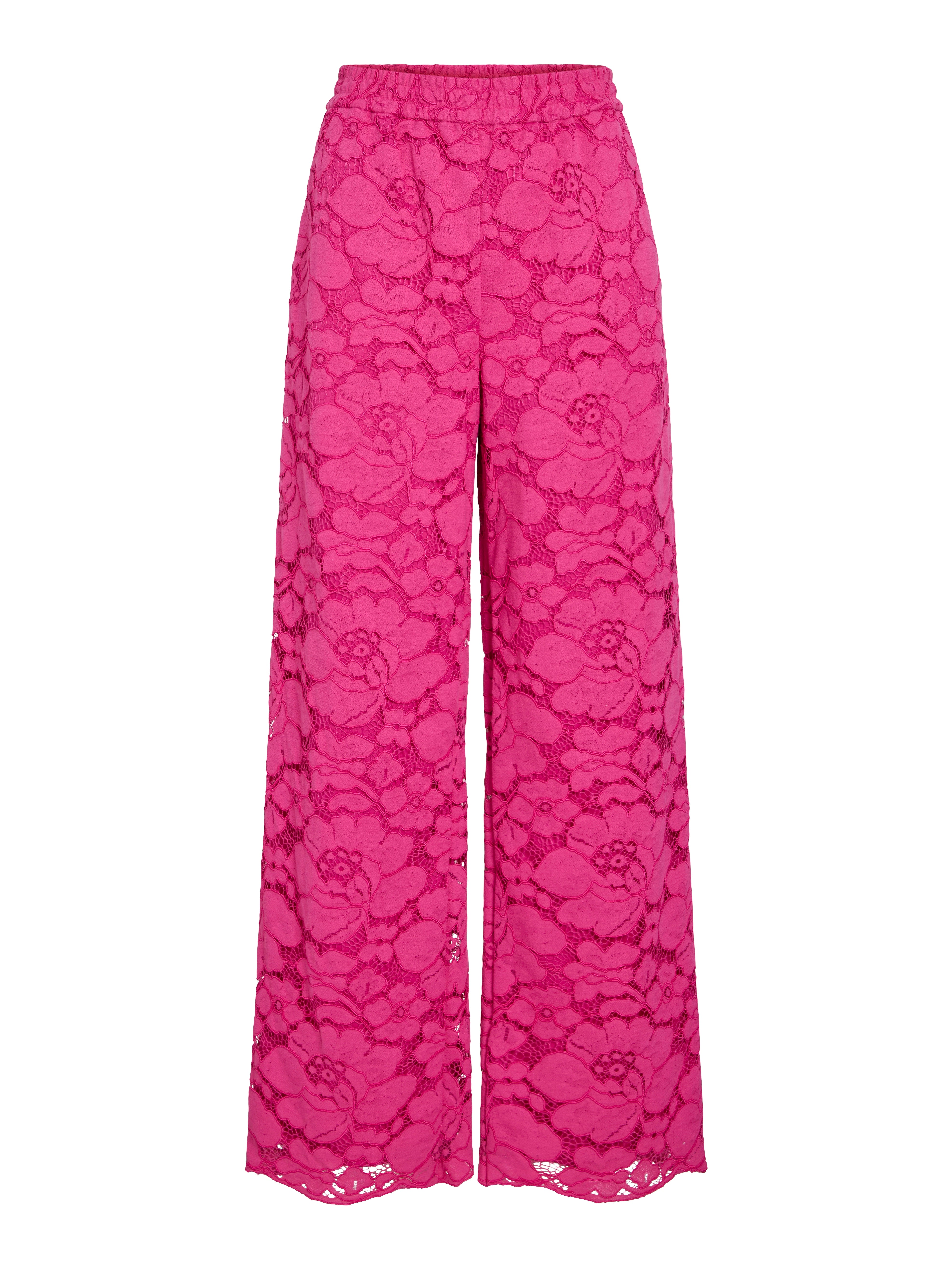 Ceren Lace Pants (Raspberry Rose)