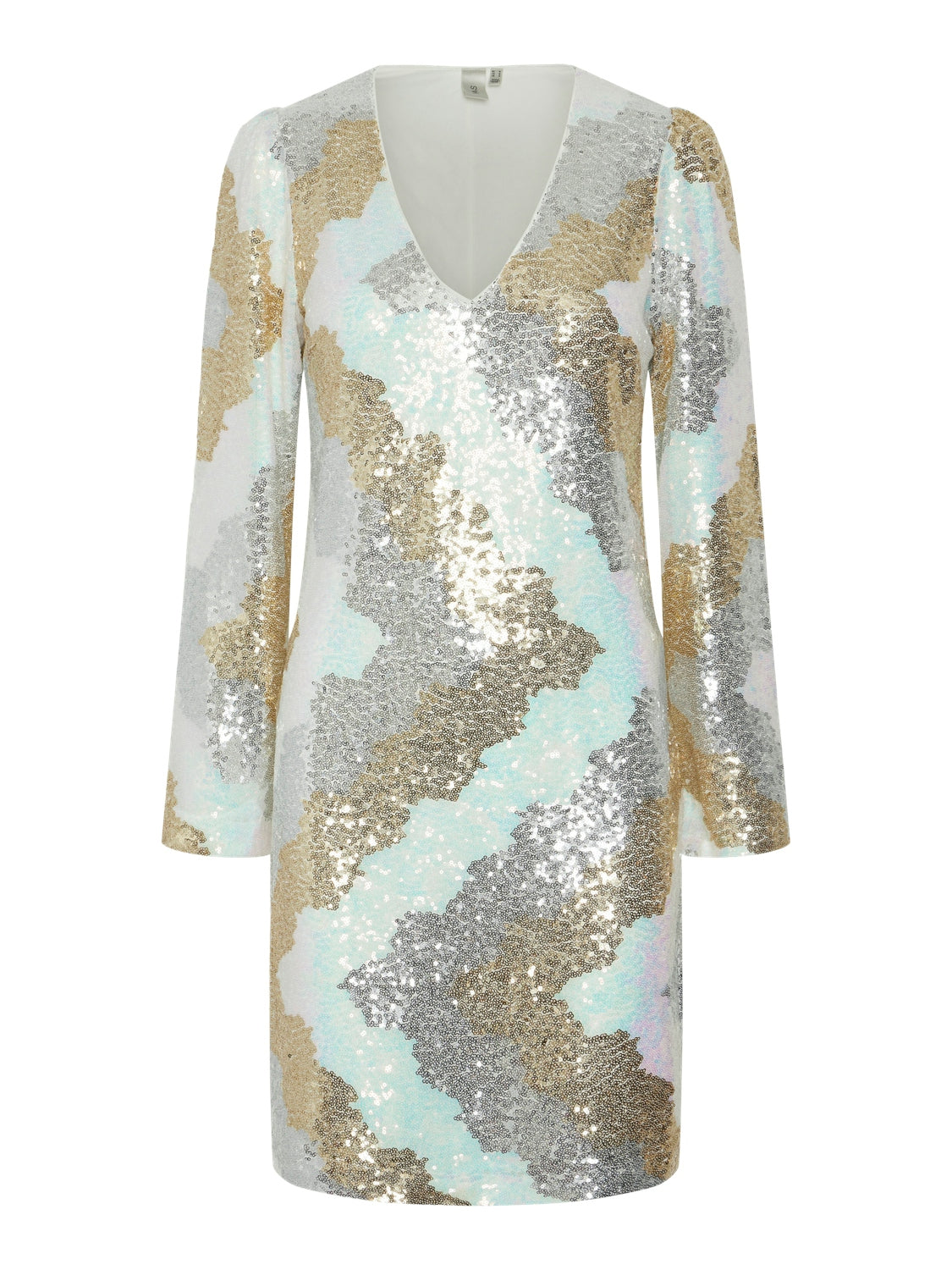 Claudia Sequin Dress (Star White/Champagne)