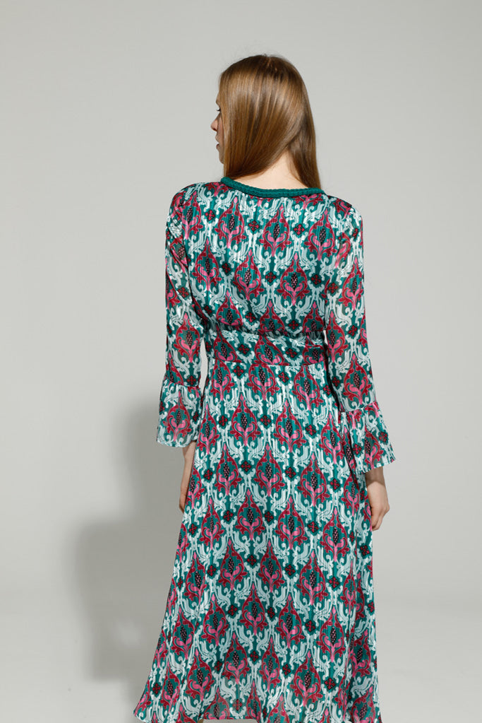 ARBOUR DRESS (GREEN/PINK)