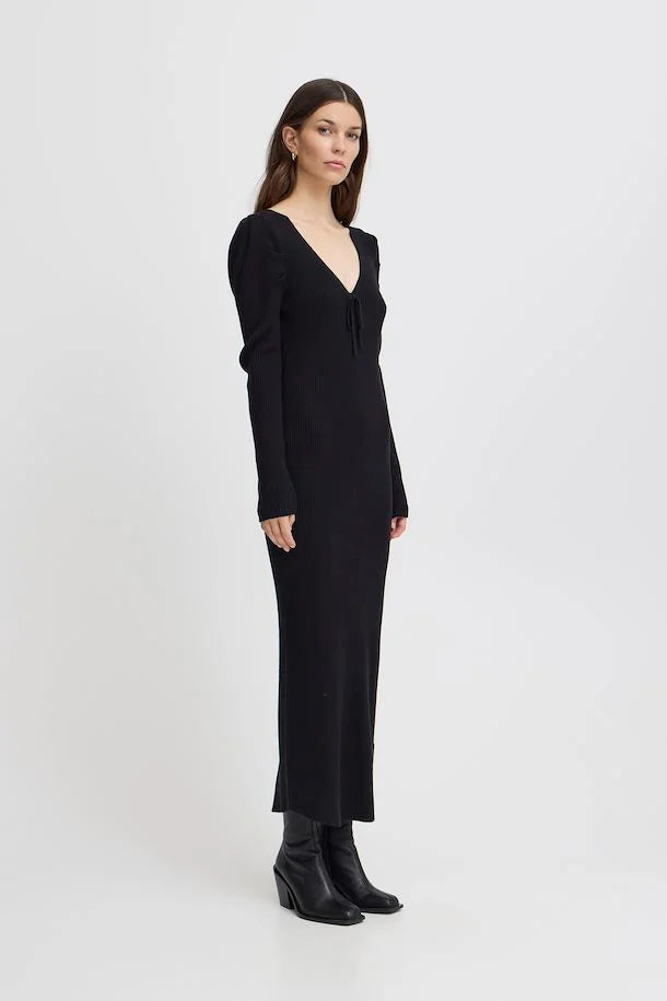 Brese Knit Midi Dress (Black)