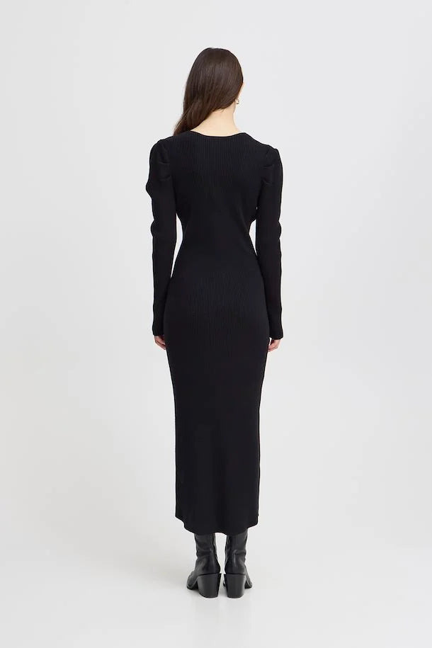 Brese Knit Midi Dress (Black)