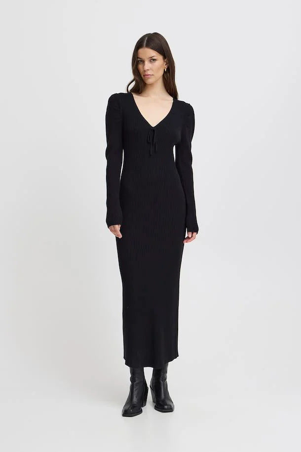 Brese Knit Midi Dress (Black)