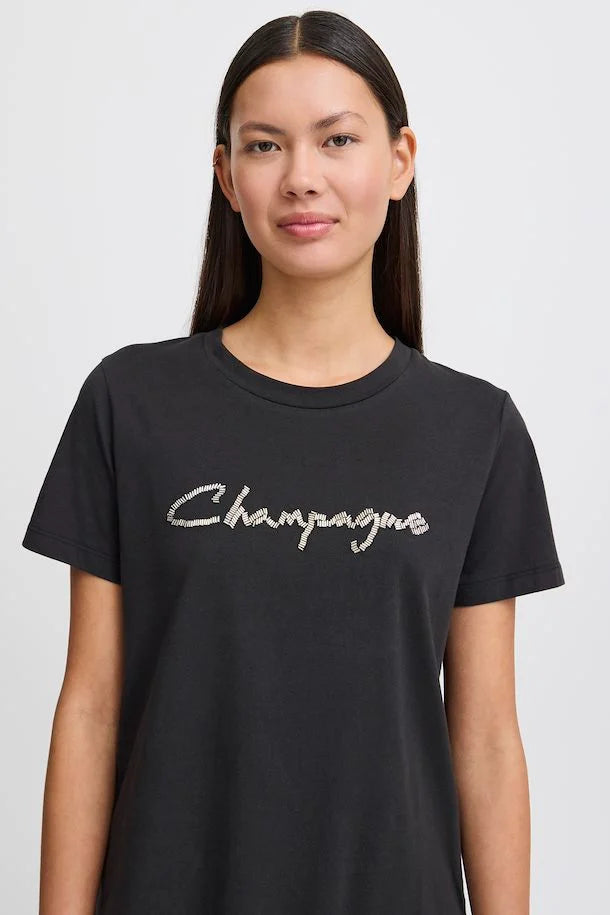 Champagne T-Shirt (Black)