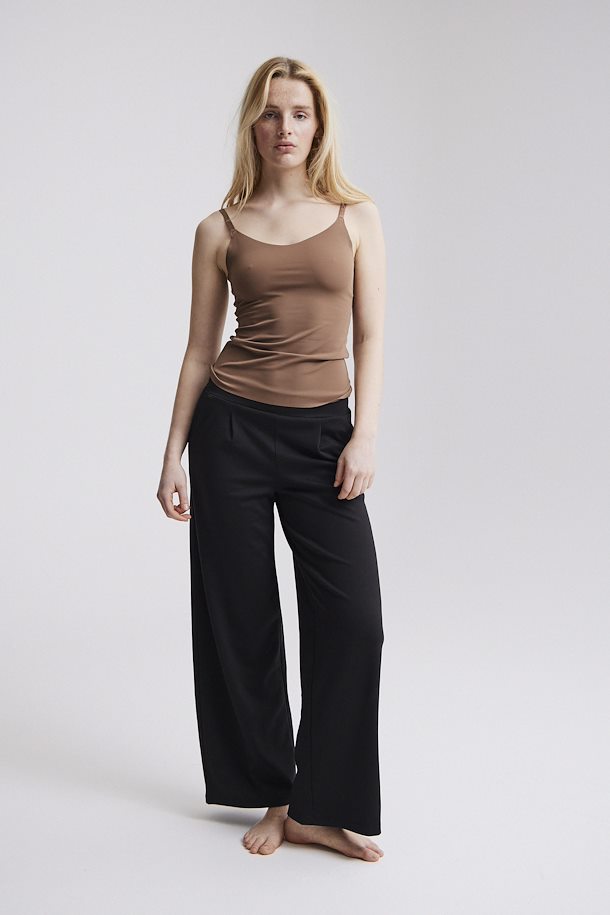 Kate Wide Leg Trousers (Black)