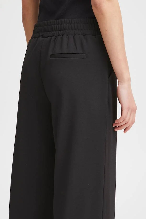 Kate Wide Leg Trousers (Black)