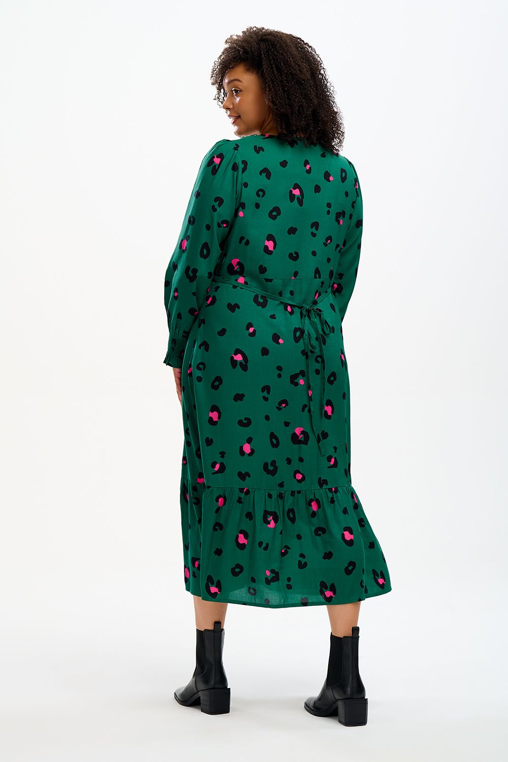 GWEN MIDI TIERED DRESS (GREEN)