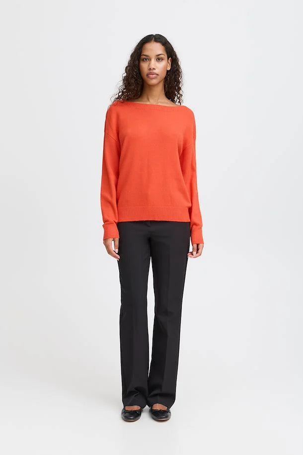 Ella Boat Neck Jumper (Fiesta)