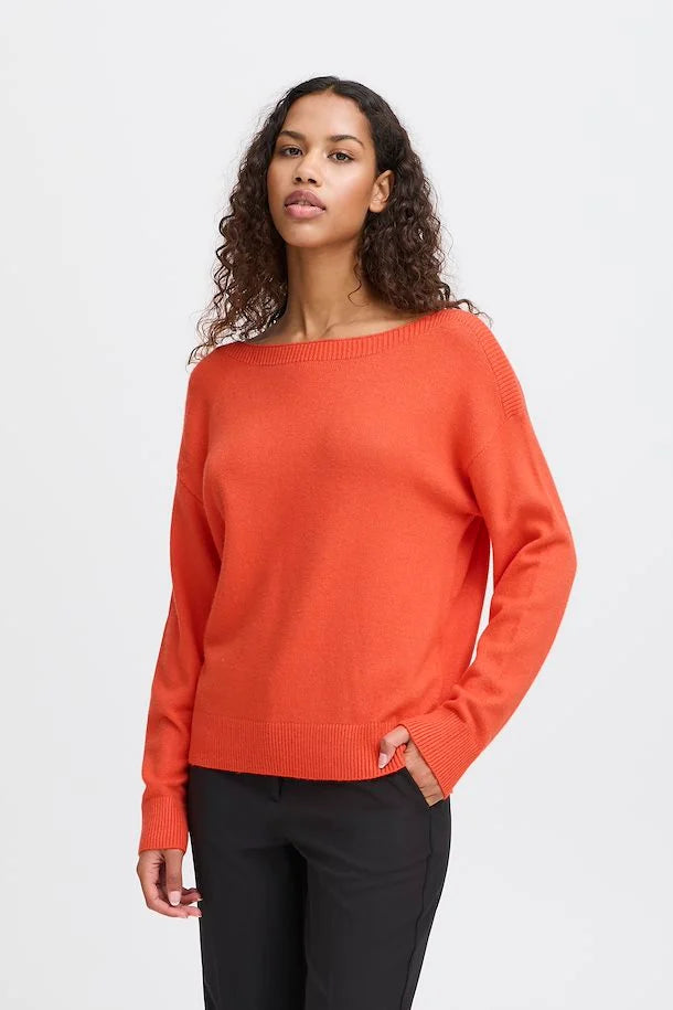 Ella Boat Neck Jumper (Fiesta)