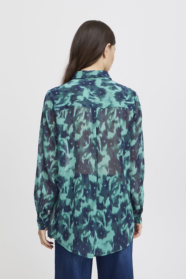 Flora Shirt (Green/Blue/Slate Flower)