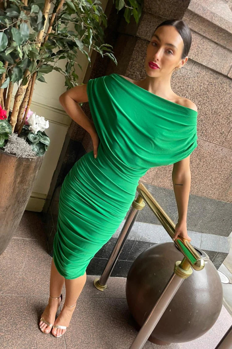 OXYGEN JERSEY DRESS (GREEN)