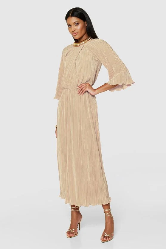 The Jane Plisse Dress (Cream)