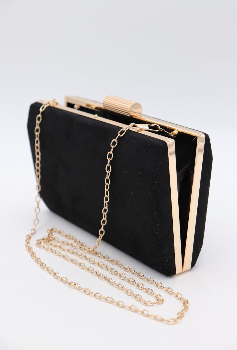 Annika Suede Clutch (Black)