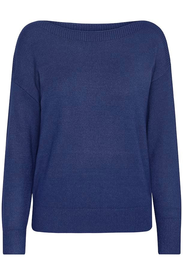 Ella Boat Neck Jumper (Medieval Blue)