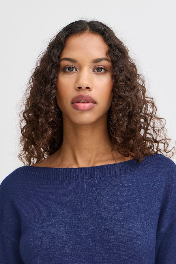 Ella Boat Neck Jumper (Medieval Blue)