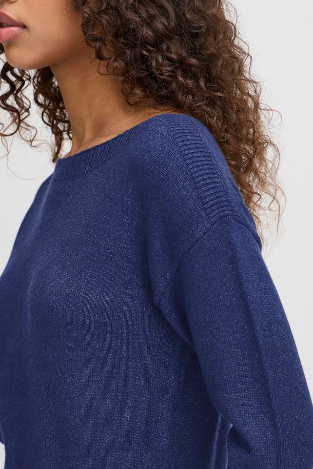 Ella Boat Neck Jumper (Medieval Blue)