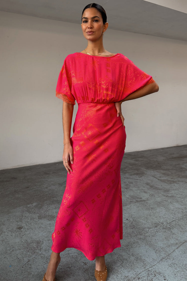 Thea Maxi Dress (Pink Safari)