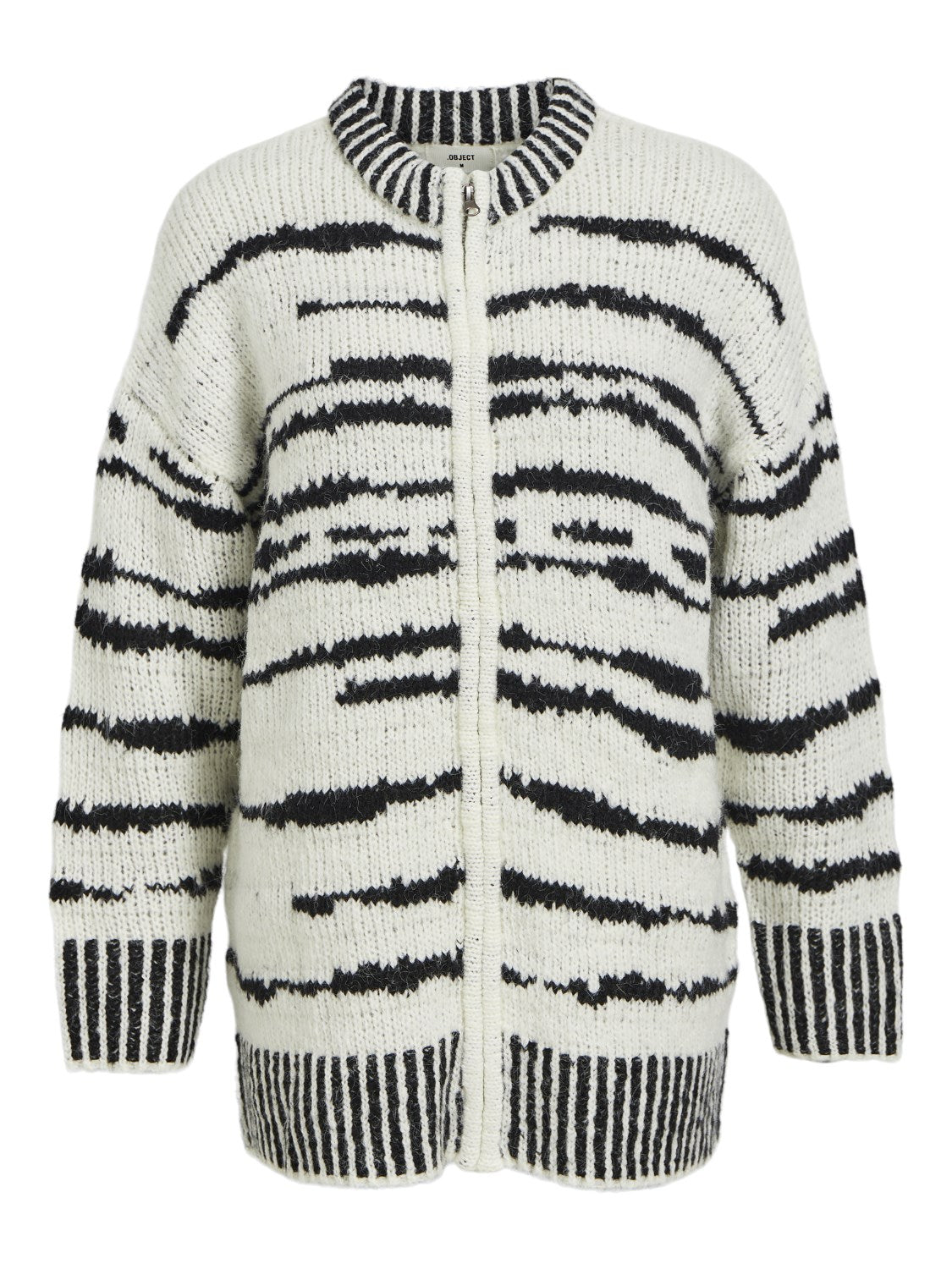 Tessa Knit Cardigan (Black/White)